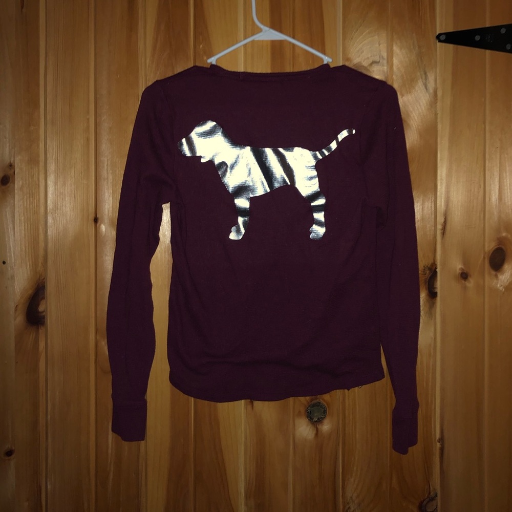 VS Pink Long Sleeve Thermal Tee!